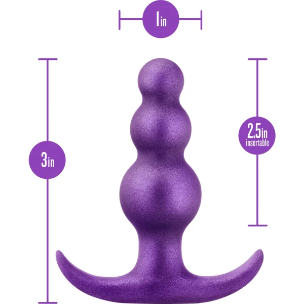 Anal Adventures Matrix Supernova Beaded Silicone Butt Plug By Blush - Galactic Purple