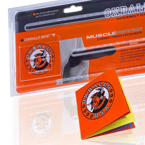 Oxballs Muscle Ripped Cocksheath Penis Extender - Black — image 4 of 14