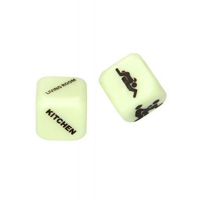Shots Toys Glow in the Dark Sex Position Location Dice 2 Pce