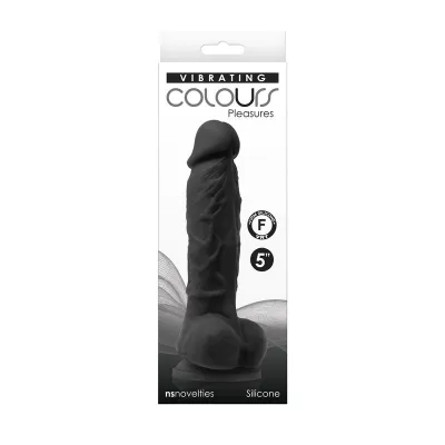 NS Novelties Colours 5 Vibrating Black Dildo