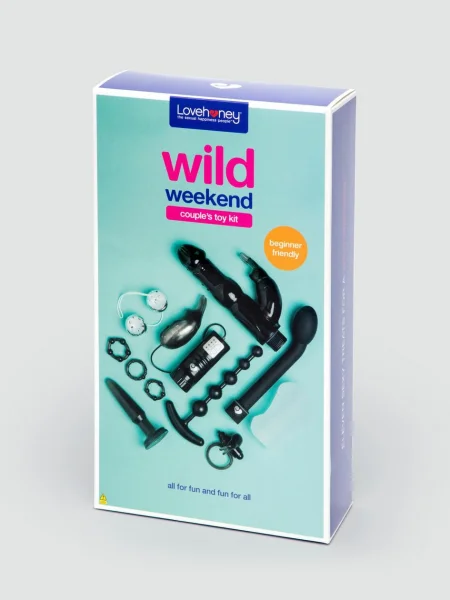 Lovehoney Wild Weekend Mega Couple's Sex Toy Kit Black (11 Piece)