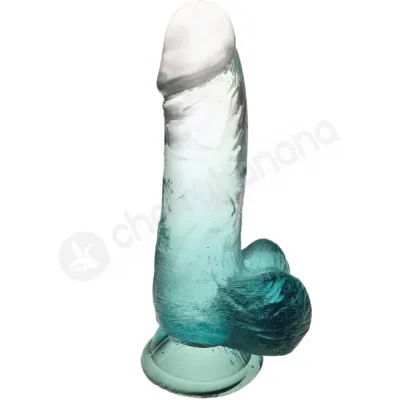 Shades Jelly Ombre Green 6 Dildo With Suction Cup Base