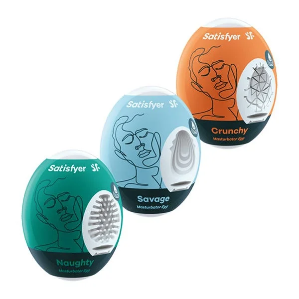 Satisfyer Naughty, Savage, Crunchy Masturbator Egg Set