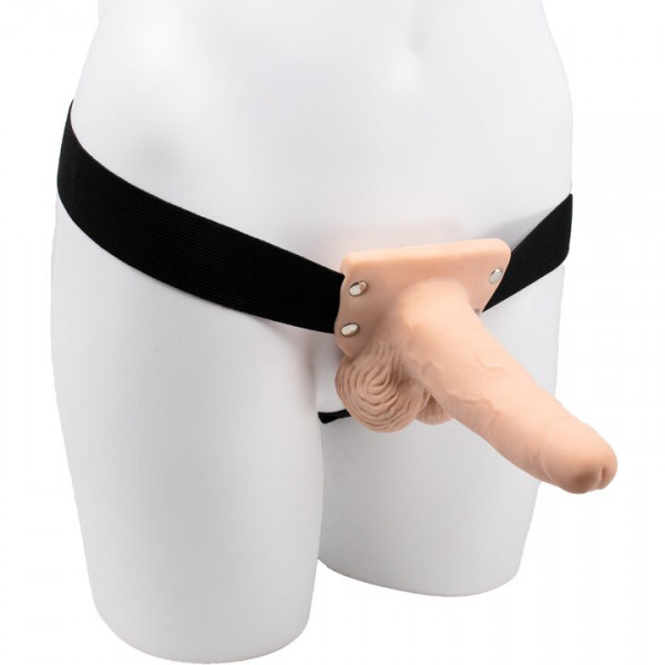 Bondara Light Tone 7 Function Hollow Vibrating Strap-On – 6 Inch
