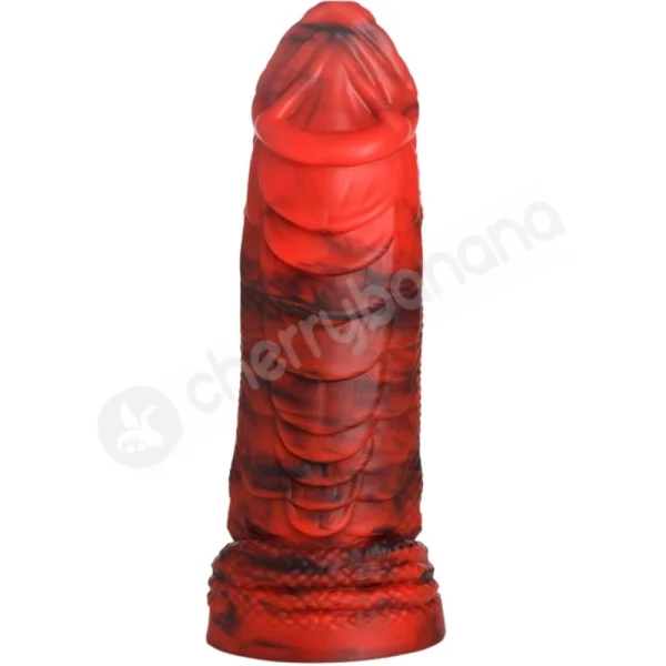 Creature Cocks Fire Dragon Red Scaly Silicone Fantasy Dildo