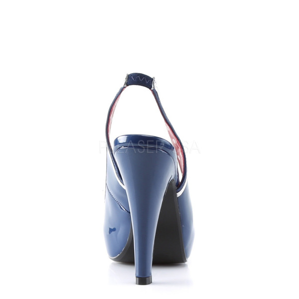 BETTIE-05 - 4 1/2" Heel, 1" Hidden P/F Peep Toe Slingback Sandal W/ Bow — image 8 of 8