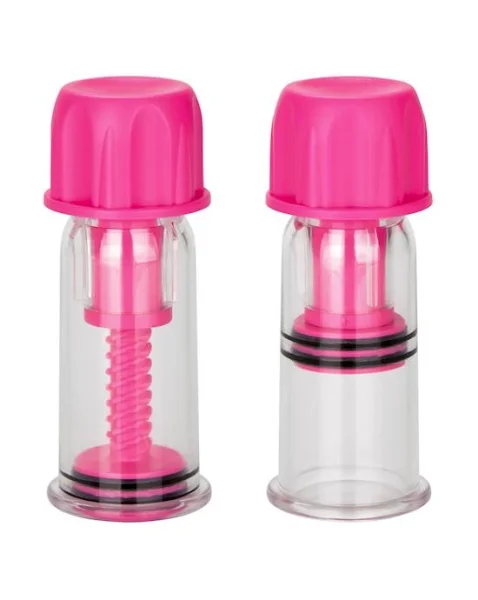 Nipple Play - Vacuum Twist Suckers (Pink)