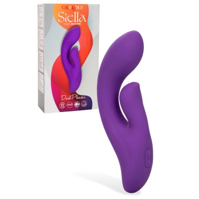 California Exotic Stella Dual Pleaser 6 75 Liquid Silicone Rabbit Vibrator