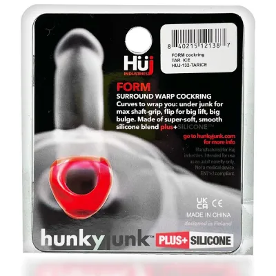 Cock Rings Hunkyjunk Form Surround Cockring Teal Ice