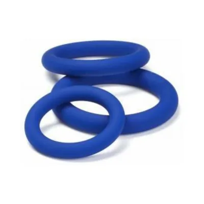 Cock Rings Cloud 9 Pro Sensual Silicone Cock Ring 3 Pack Blue