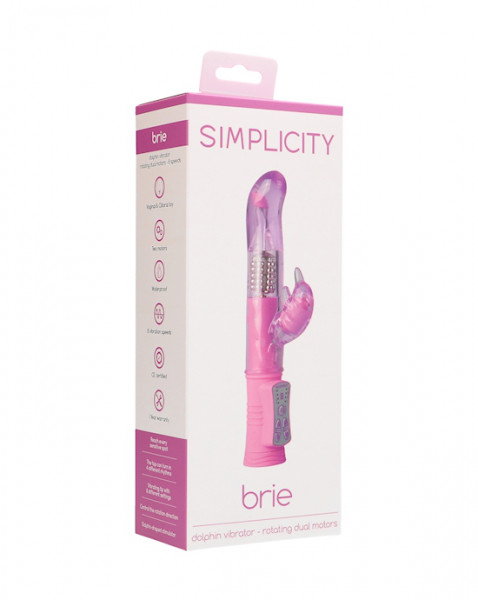 Dolphin Vibrator - Rotating Dual Motors - 8 Speeds - Pink
