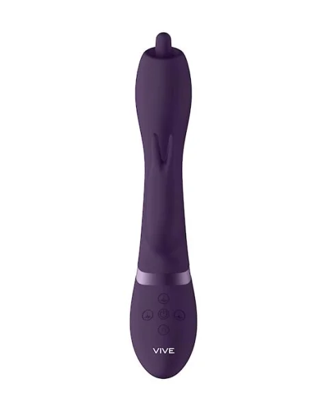 Nilo - Pinpoint Rotating G-spot Rabbit  - Purple - 8 Inch