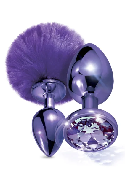 Nixie Metal Butt Plug Set Pom Pom and Jewel Inlaid — image 7 of 18