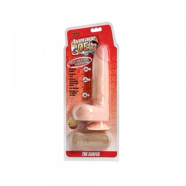 Average Joe The Surfer Brody Vibrating Heating Dildo Beige