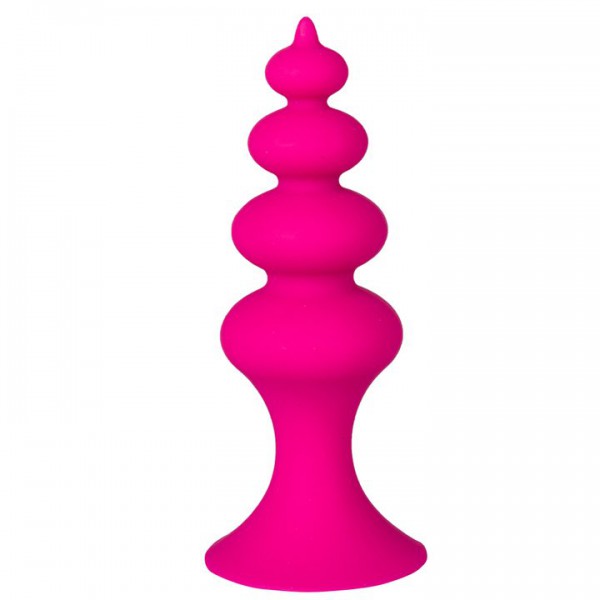 Bondara Pink Silicone Ripple Ridge Butt Plug – 5 Inch