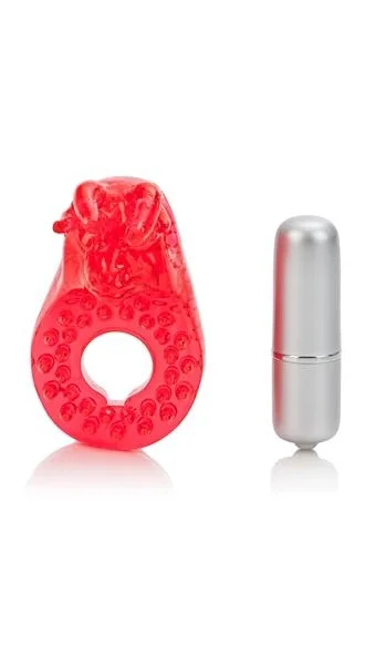 Couples Raging Bull Red Vibrating Ring