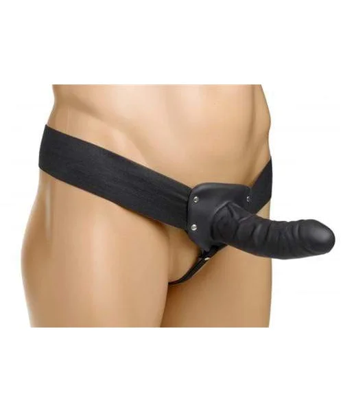 Erection Assist Hollow Strap on - Black