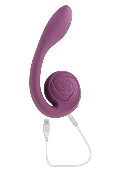Gender X Poseable You Rechargeable Waterproof Silicone Dual Stimulation Vibrator - Purple