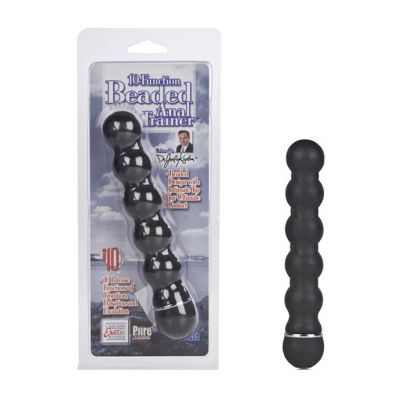 Dr Joel 10 function Beaded Anal Trainer Black 6 Inch