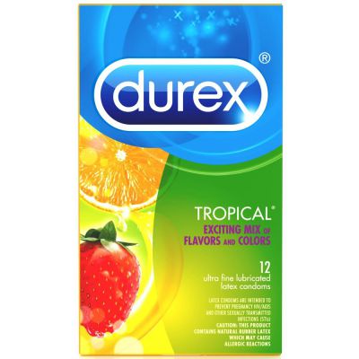Durex Tropical Flavored Condoms 12 Pack