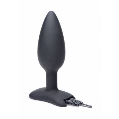 Bum Shock E Stim Silicone Anal Plug Black Electric Sex Toys