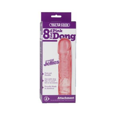 Vac U Lock 8 Crystal Jellies Dong Pink