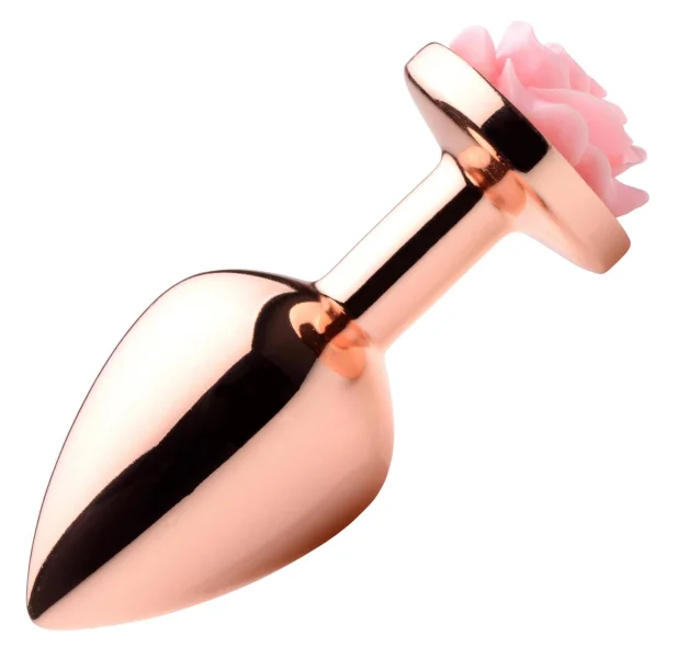 Pink Rose Gold Anal Plug - Medium