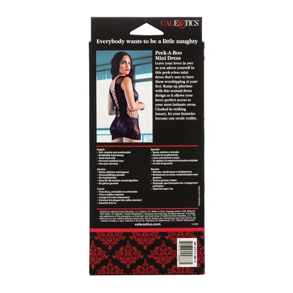 Scandal Peek-a-Boo Mini Dress - One Size - Black — image 17 of 20