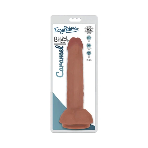 Easy Rider Bioskin Dual Density Dong 8in With Balls