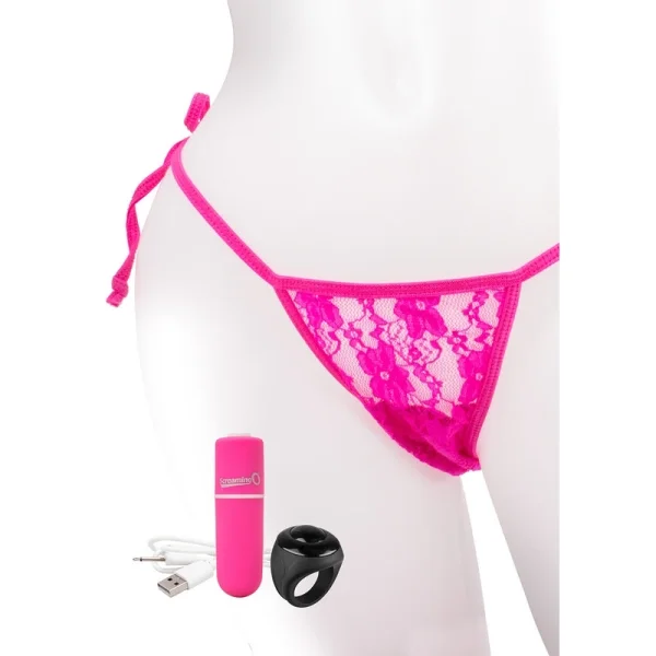 Charged My Secret Rechargeable 10 Function Remote Control Panty Vibe By Screaming O - Red