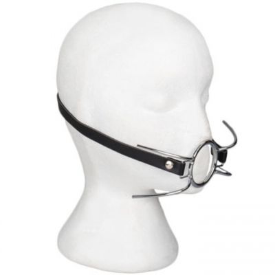 Bondara Luxe Leather Slim Strap Spider Mouth Gag