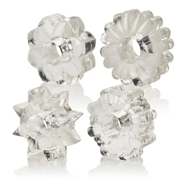 Basic Essentials Set of 4 Rings Clear