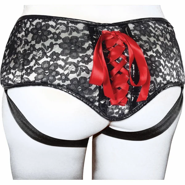Sportsheets Plus Size Grey and Black Lace Harness