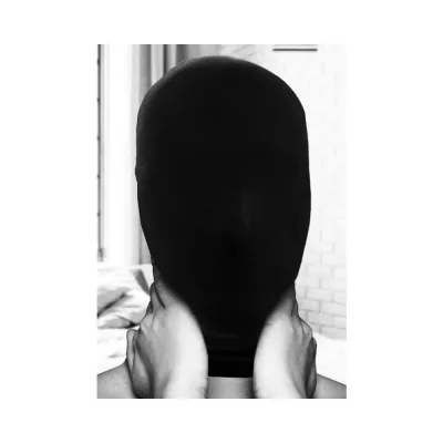 Ouch Black White Subjugation Mask Allows Just A Hint Of Light Black