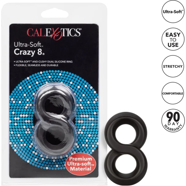 Ultra-Soft Crazy 8 Silicone Cock Ring by CalExotics