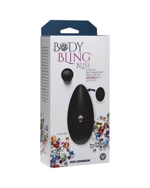 Body Bling Bliss Rechargeable Mini Vibe - Silver - 3.5 Inch