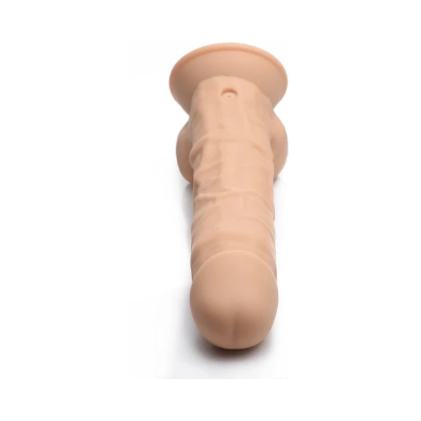 Fleshstixxx Vibrating Rechargeable Dong 8 In. Tan — image 4 of 13