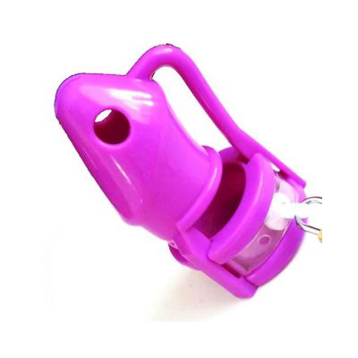 Silicone Male Chastity Device Purple