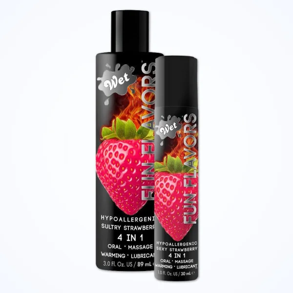 Wet Fun Flavors Sexy Strawberry Warming Water-Based Lube | 3oz