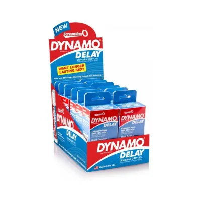 Dynamo Delay Spray 12 Pack Point of Purchase Box