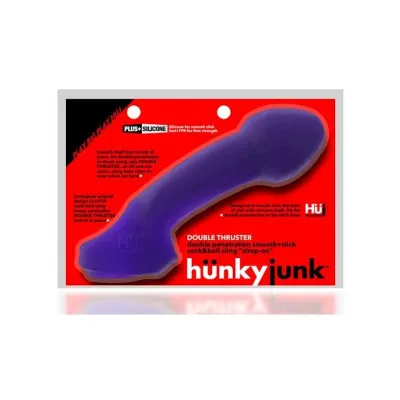 Hunkyjunk Double Thruster Double Penetrator Sling Plum Ice