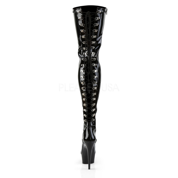 DELIGHT-3063 - 6" Back Lace PF Thigh Boot, Side Zip — image 16 of 16