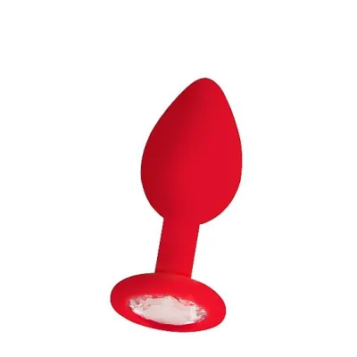 Regular Diamond Butt Plug Red
