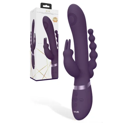 Shots Toys 8 8 Rini Triple Stimulation Thumping Vibrating Rabbit Vibrator