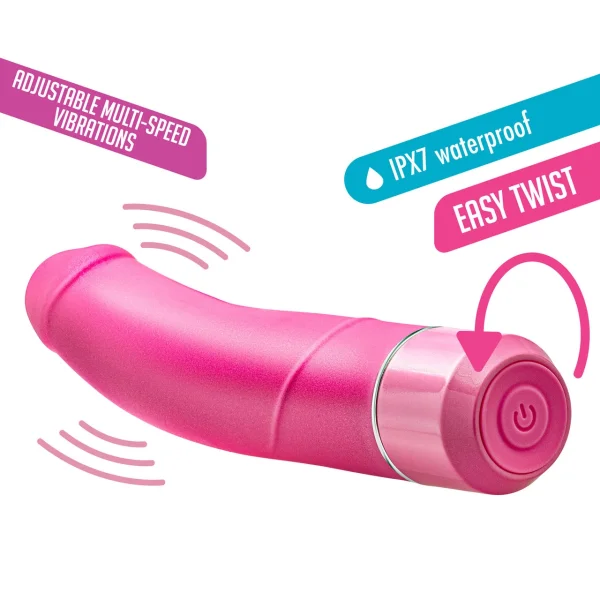 Luxe Plus Aspire Silicone Waterproof Vibrator by Blush - Pink