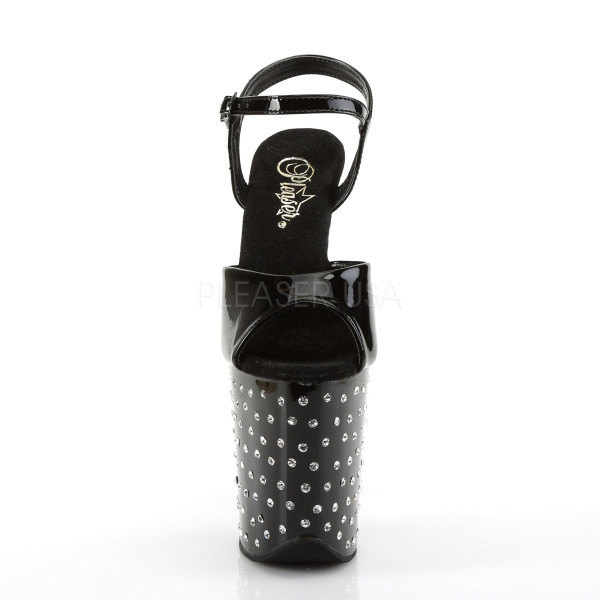 STARDUST-809 - 8" Rhinestone Studded Ankle Strap P/F Sandal — image 2 of 4