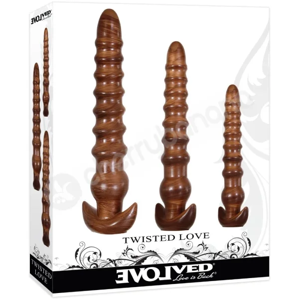 Evolved Twisted Love 3 Piece Anal Plug Set