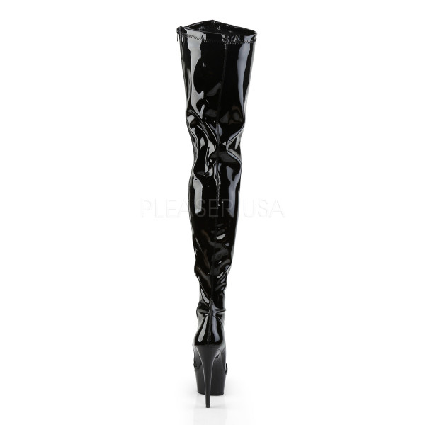 DELIGHT-4000 - 6" Stiletto Heel Stretch PF Crotch Boot