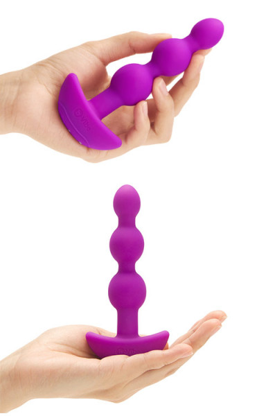 B-Vibe Vibrating Silicone 5.4" Anal Beads with Remote
