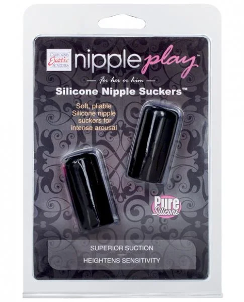 Nipple Play Silicone Nipple Suckers Black